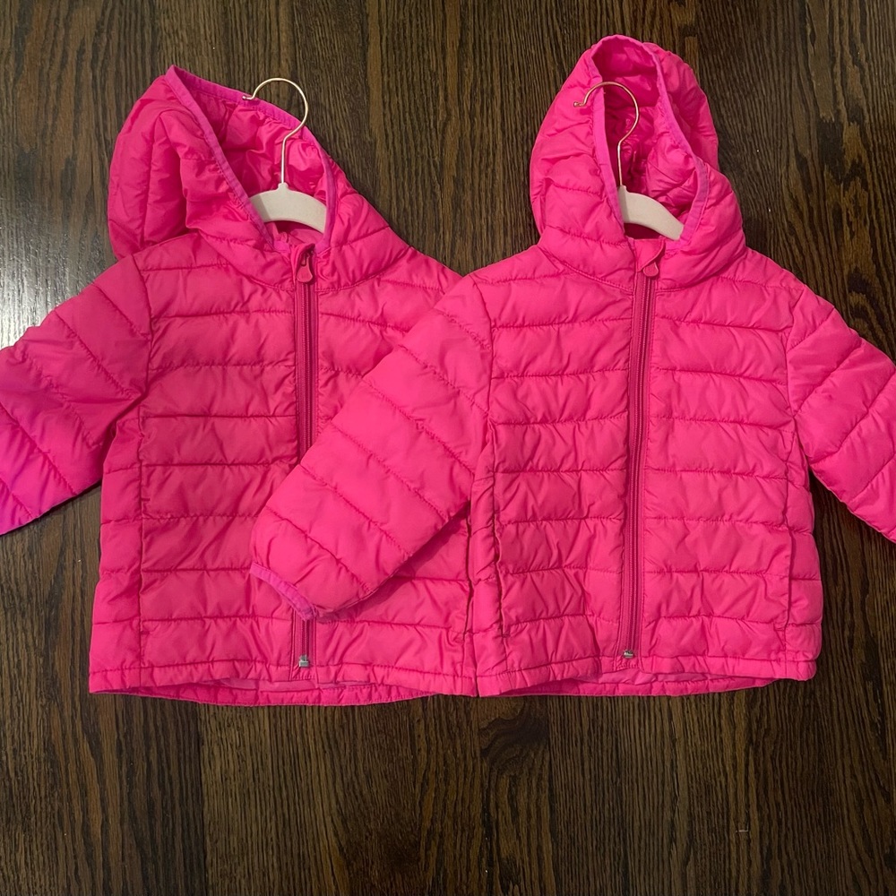 Baby Gap Kids 18-24 month hot pink down puffer hooded coat